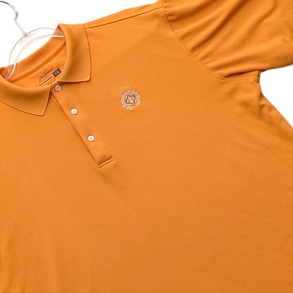 Jack Nicklaus Memorial Tournament Golf Polo Mens L Orange Polyester Performance